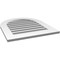 Ekena Millwork Round Top Surface Mount PVC Gable Vent: Functional, w/ 3-1/2"W x 1"P Standard Frame, 24"W x 28"H GVPRT24X2801SF - alternate 4
